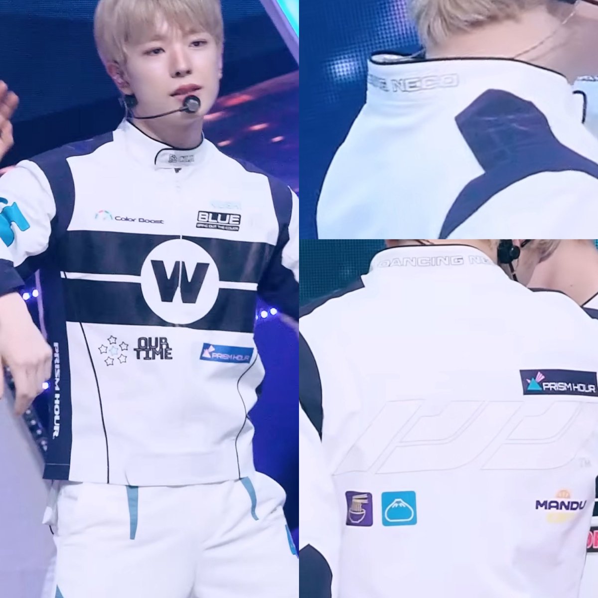 nct wish and their team always puts so much thought into every little detail and today’s fit for mcountdown is just another proof of that:

sion: best captain ever, purple, sweets never lie + all the numbers of the members are printed on the back of his top

riku: black cat,