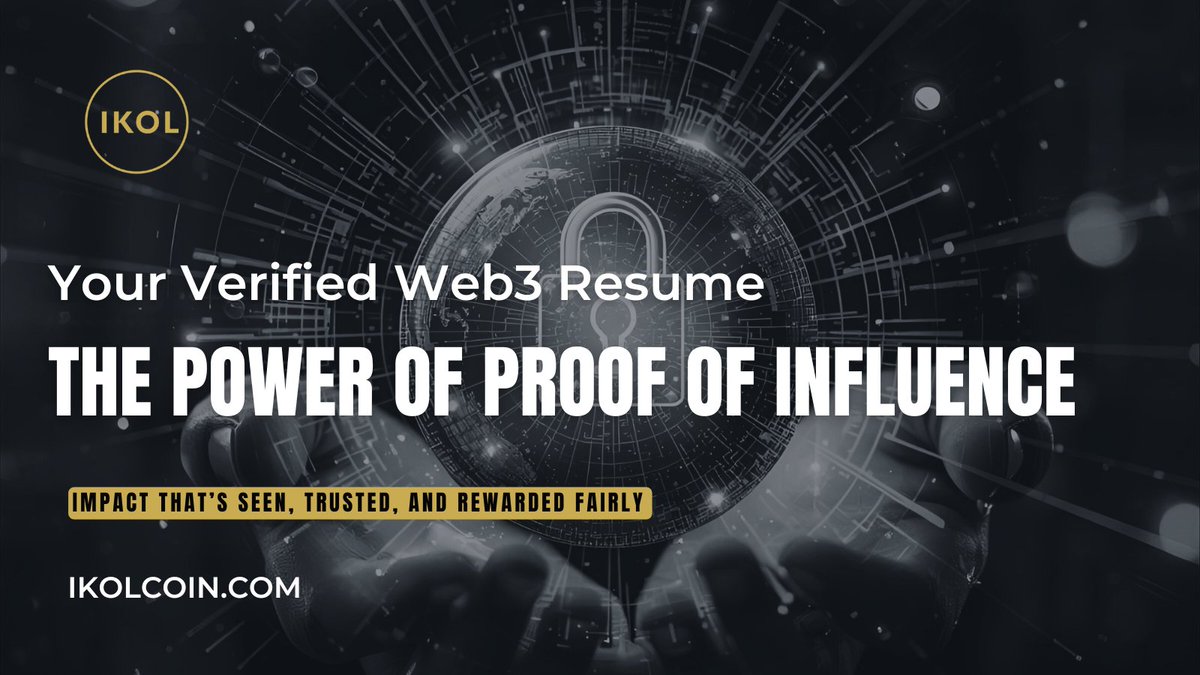 ikoltoken's tweet photo. 🧵 In Web2, your reputation was built on vanity metrics. In Web3, your achievements are public, blockchain-verified, and powerful. It’s time to build a resume that truly speaks for itself. 📜 /1 #Web3Reputation #ProofOfInfluence https://t.co/iQq26MvpeQ