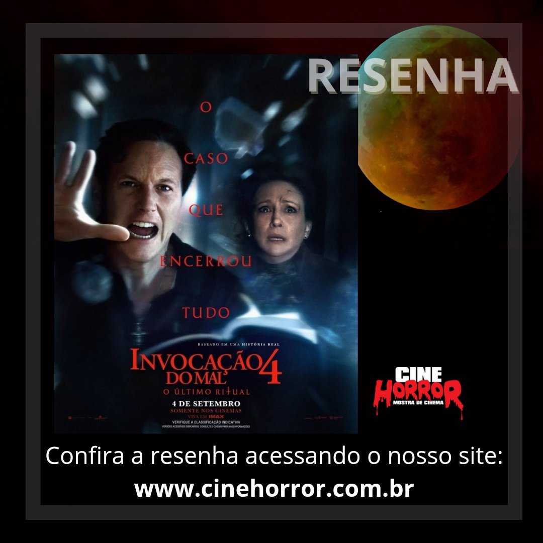 Confira a resenha de INVOCAÇÃO DO MAL 4: O ÚLTIMO RITUAL, lançamento da <a href="/wbpictures_br/">Warner Bros. Pictures Brasil</a> 
#invocacaodomal4  #TheConjuringLastRites    #TheConjuring 
cinehorror.com.br/resenhas/invoc…