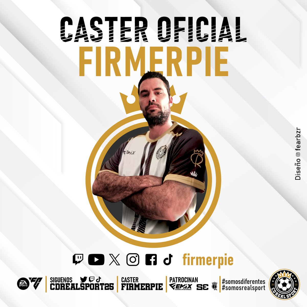 ¡¡¡RENOVADO!!!
Temporada 2025/26

Caster Oficial 🎙️<a href="/FIRMERPIE/">FIRMERPIE</a> 

#somosdiferentes #somosrealsport 

💛🖤🤍