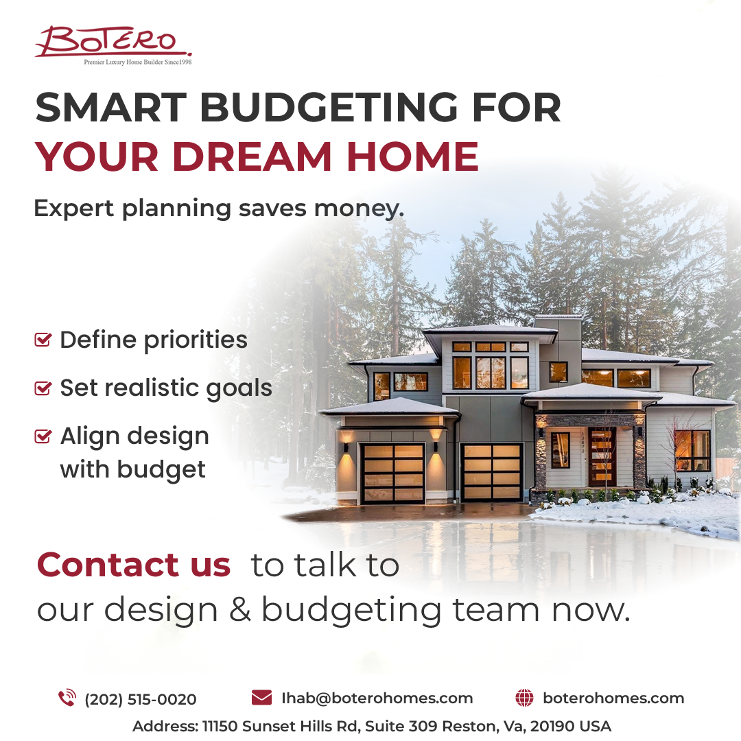 BoteroHomes's tweet image. Smart Budgeting for Your Dream Home – Botero Custom Homes

#BoteroCustomHomes #CustomDesignAndBudgetingServices #CustomBuildHomes #BoteroLuxuryCustomBuilder #PremierLuxuryHomeBuilder #VirginiaCustomHomeBuilder #CustomHomeBuildersVirginia #LuxuryHomeBuildersVirginia
