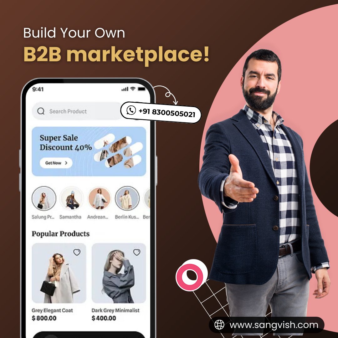 SangVishTech's tweet image. Build your own B2B marketplace today! With our B2B Script, connect suppliers & buyers seamlessly.
Visit: sangvish.com/alibaba-clone/
#alibabaclone #alibabaclonescript #b2bscript #startups #business #sangvish
