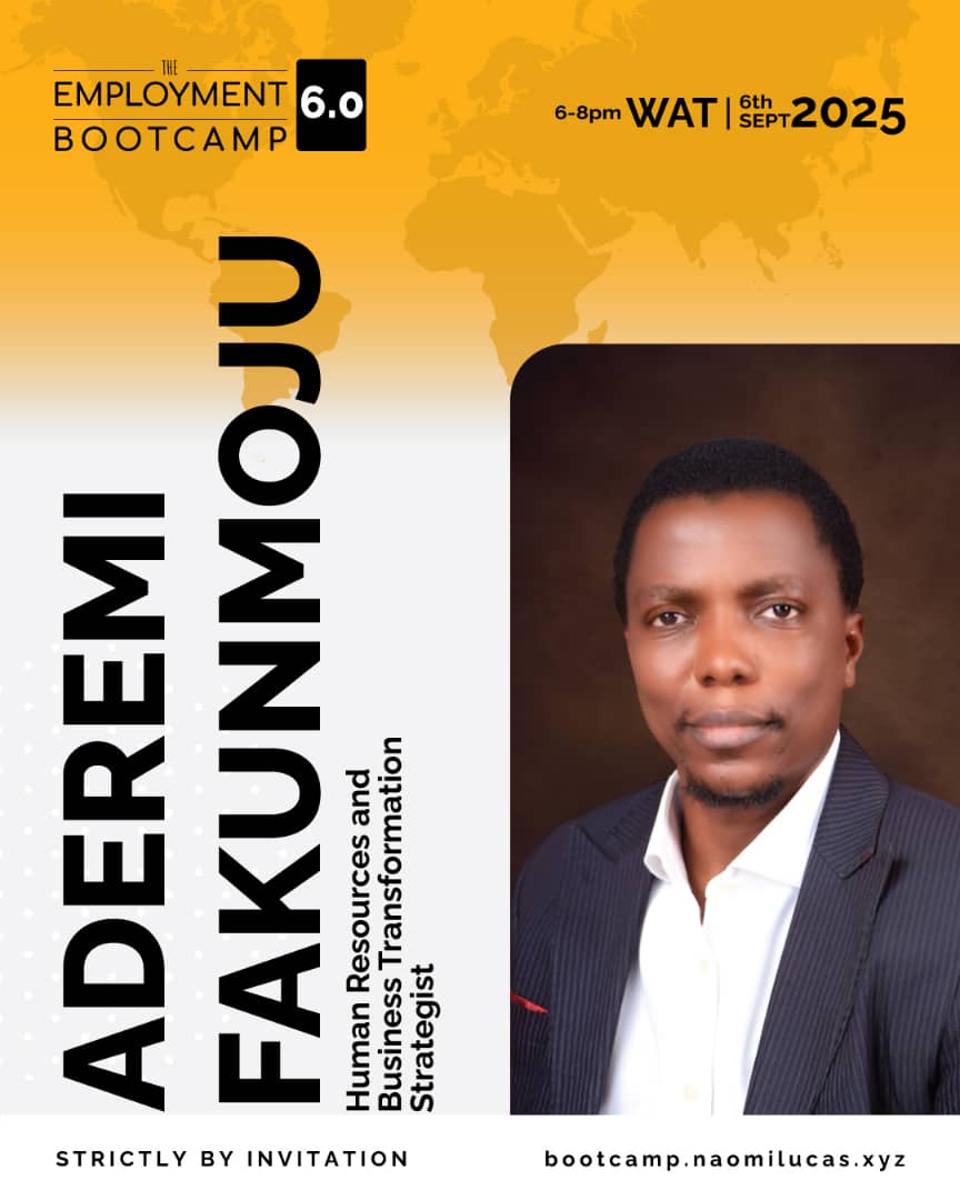 Meet The Level 5 Live Review and Recruiter Speed Date Guest Facilitator

Aderemi Fakunmoju is a seasoned Human Resources and Business Transformation Strategist with over 14 years of multi-industry experience in sectors like technology, finance, and telecommunications. As a