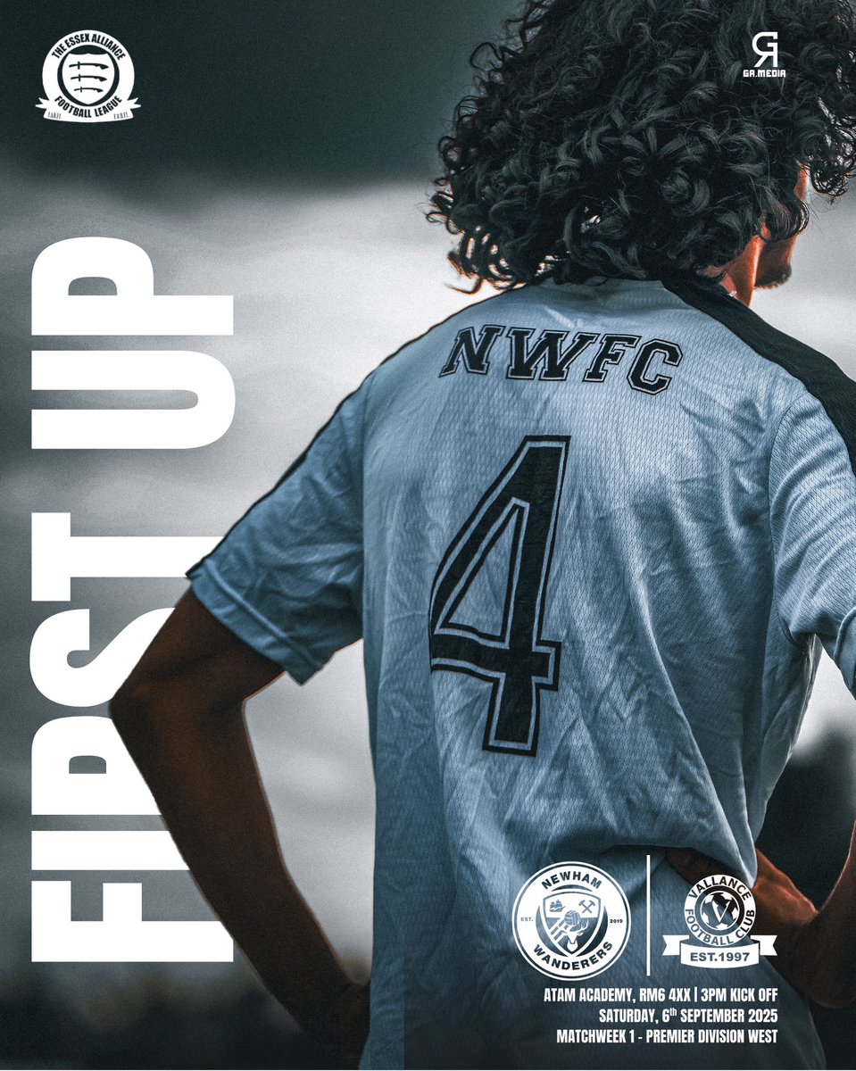 NewhamWanderers's tweet photo. 🔵⚪️ 𝐅𝐈𝐑𝐒𝐓 𝐔𝐏! ⚪️🔵

🗓️ • Saturday, 6th September 2025
🕒 • 15:00 KO
🏆 • Essex Alliance League – Premier Division West
🆚 • Vallance
🏟️ • ATOM Academy, Little Heath
📍 • RM6 4XX https://t.co/486VC97aV5