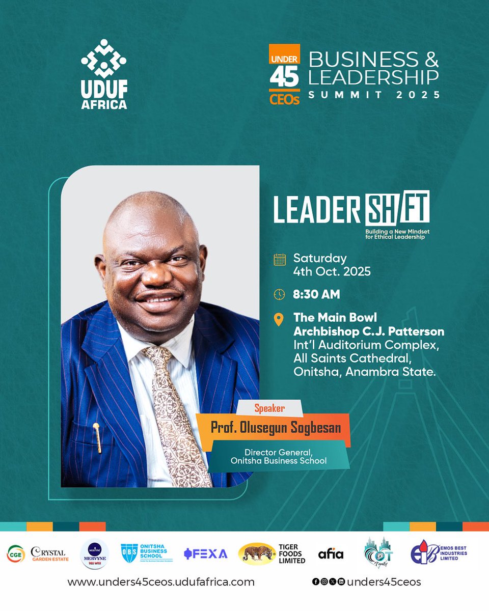 Prof. Olusegun Oludapo Sogbesan  Founder and Director General of <a href="/OBS_Nigeria/">OnitshaBusinessSchool</a> , is a seasoned academic, entrepreneur, and industry leader with decades of impact across management, governance, and enterprise development. A United Nations Ambassador for Peace and MDG