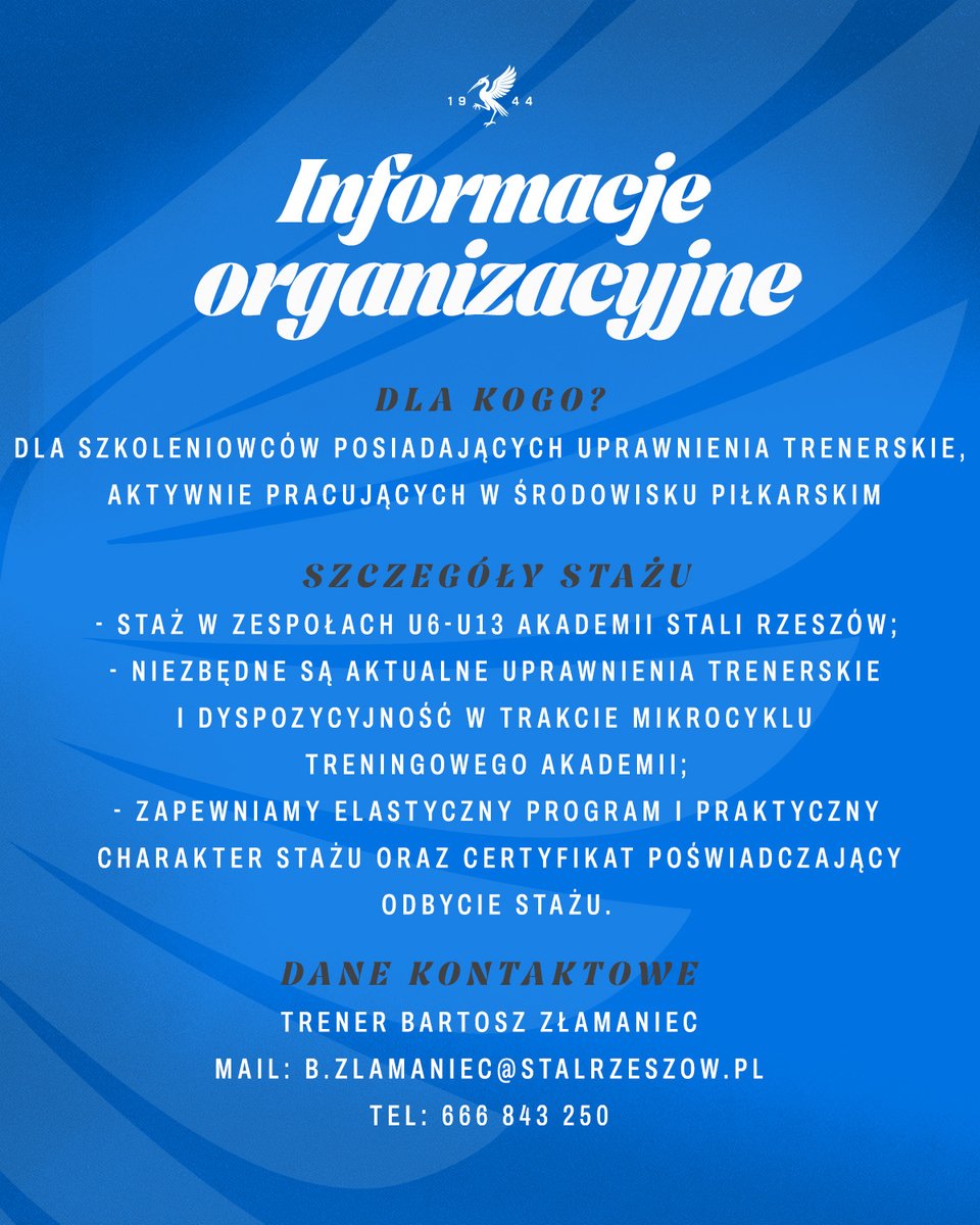 👩‍🏫 𝐎𝐭𝐰𝐚𝐫𝐭𝐞 𝐬𝐭𝐚𝐳̇𝐞 𝐭𝐫𝐞𝐧𝐞𝐫𝐬𝐤𝐢𝐞 𝐰 𝐀𝐏 𝐒𝐭𝐚𝐥 𝐑𝐳𝐞𝐬𝐳𝐨́𝐰! ⚪🔵

Poznaj od środka naszą Akademię!

📋 𝐅𝐨𝐫𝐦𝐮𝐥𝐚𝐫𝐳 𝐳𝐠ł𝐨𝐬𝐳𝐞𝐧𝐢𝐨𝐰𝐲 👉 tinyurl.com/sx47cryr
📰 𝐖𝐢𝐞̨𝐜𝐞𝐣 𝐢𝐧𝐟𝐨𝐫𝐦𝐚𝐜𝐣𝐢 👉 tinyurl.com/mr3m2xtj