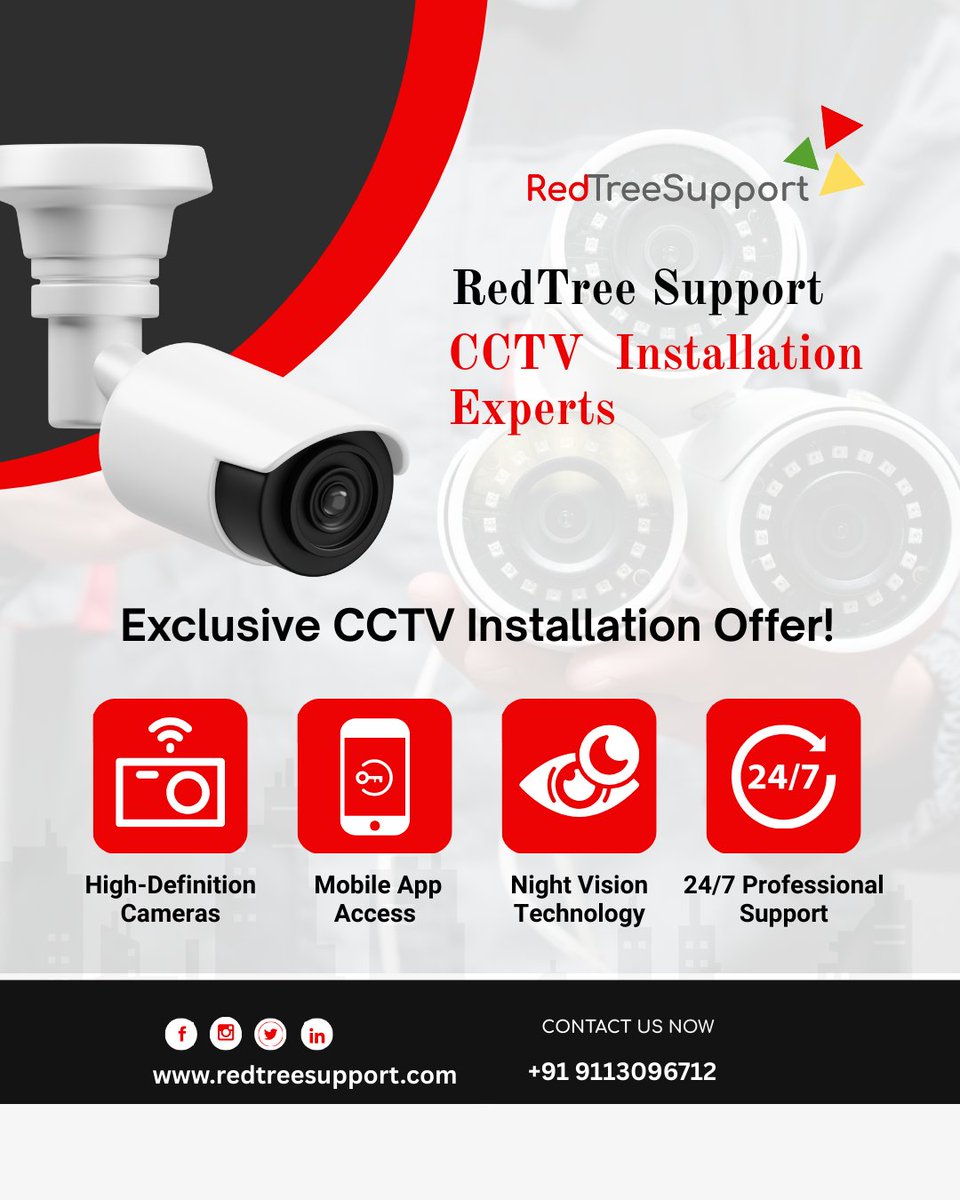 redtreesup2024's tweet image. Your safety is our priority. 🚨🔒
  Join us now—visit our website! lnkd.in/gRiEgiWZ… 
#redtreesupport #rts #redtree #cctvinstalla #cctvcamera #homesecurity #officesecurity #surveillancesystem #securitysolutions #cctvmonitoring #nightvisioncamera #securitycamerasystem