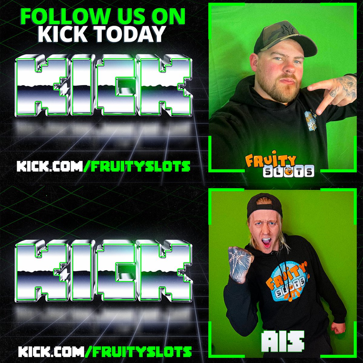 Fruity_Slots's tweet photo. Hey everyone! As you know, YouTube has been getting tougher lately, so we’ve started streaming more over on Kick😁

We’d love for you to come and support us there – it honestly makes a huge difference. To say thank you, we’re giving away a £50 Amazon voucher to one random person who follows us on Kick!🥰 

Follow us here👉 https://t.co/UZqtTjMPeC
Simply follow us, and post in our new kick followers channel in discord for a chance to win. People already following us on Kick are also eligible.

Discord👉 https://t.co/hNdGkd6L96