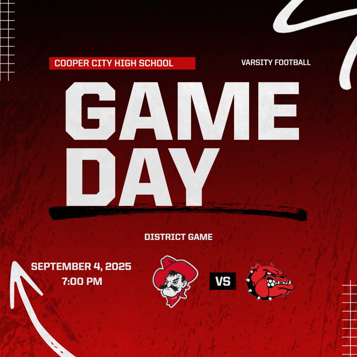 Come out and support your Cowboys Football Team taking on District rival, South Broward.  Gates open at 6pm.  Go Cowboys!