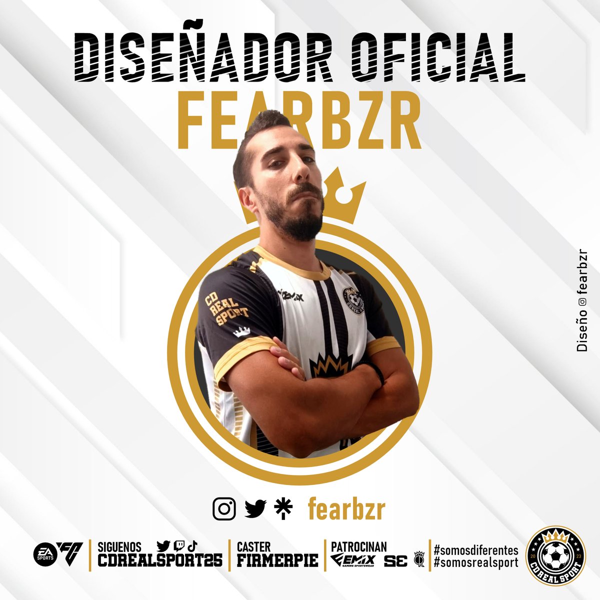 ¡¡¡RENOVADO!!!
Temporada 2025/26

Diseñador Oficial 🖌️<a href="/fearbzr/">Fernando Arocena FE4rBzR*</a>

#somosdiferentes #somosrealsport

💛🖤🤍