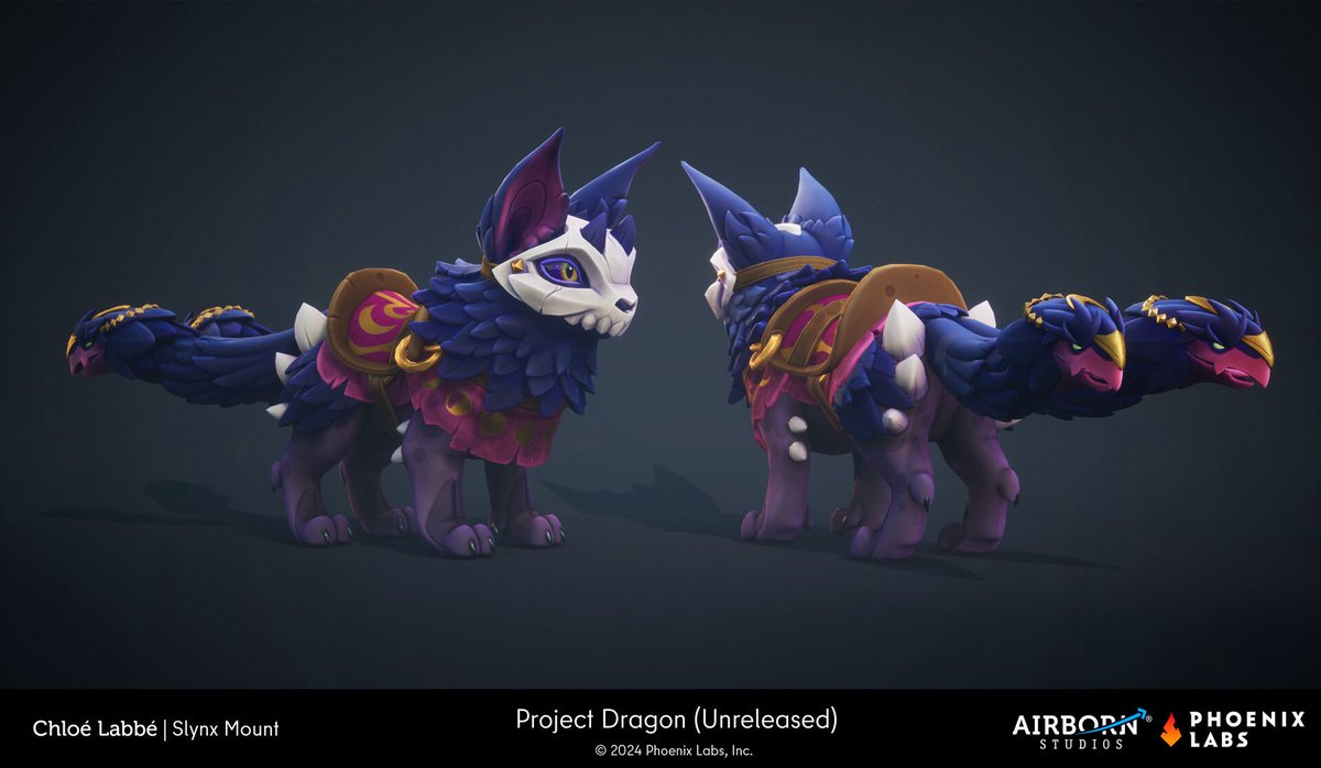 EverhavenWorld's tweet photo. The Slynx, one of the variants for the Twicetail creature mount. #Everhaven #ProjectDragon #BringBackProjectDragon #3Dart #3Dmodels #cancelledgames #cozygames 

3D model by @Chloechht: https://t.co/0Oo3aa8lXD https://t.co/ikhAPdrNX6