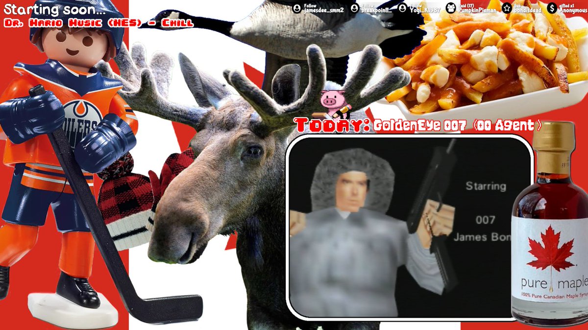 Funny enough as I was setting up, I had my N64 on just looping through the demo in the background for GoldenEye 007. I didn't realize until now - Bond and his costume is actually RNG. xD