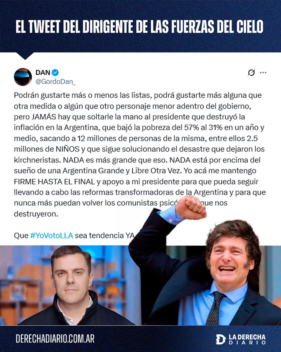 FerIglesias's tweet photo. A veces, el @GordoDan_ tiene razón. #YoVotoLLA https://t.co/0s2dYigor7