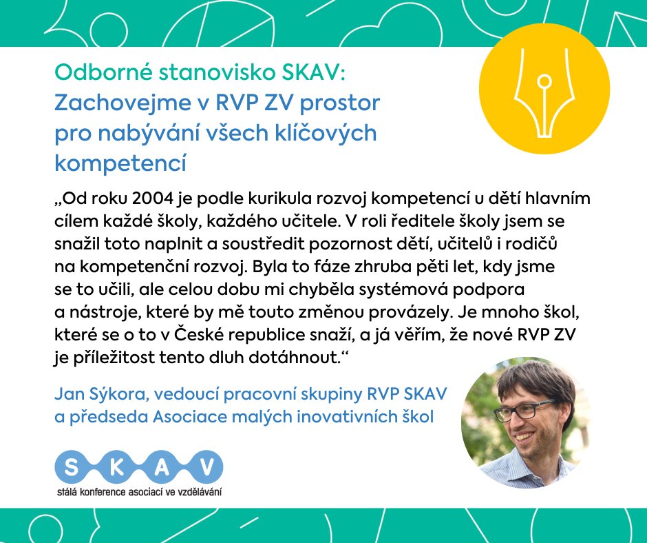SKAVcz's tweet photo. Zachovejme v Rámcovém vzdělávacím programu (RVP ZV) prostor pro nabývání všech klíčových kompetencí, vyzývá víc jak 30 členských organizací v odborném stanovisku @SKAVcz.
Více: https://t.co/Vh1r92BsfW
#revizeRVP @msmtcr @NPI_CR https://t.co/NohbDB2emV