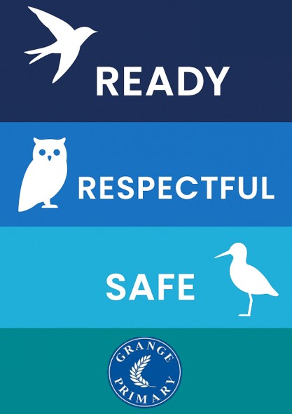 At Grange Primary, we’re promoting our key phrases to help everyone thrive:

✅ Ready
✅ Respectful
✅ Safe
Simple words, big impact — in class, around school, and beyond. 🌟