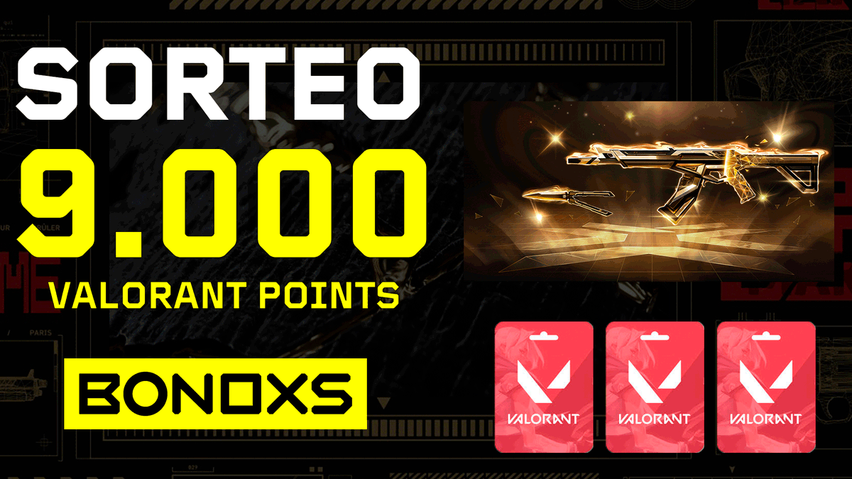 SORTEO 9.000 VALORANT POINTS JUNTO A <a href="/bonoxs_latam/">BONOXS LATAM</a>

Requisitos:

🔺Seguirme en Youtube.com/<a href="/EzeSeveri/">Eze Severi</a> 
🔺Seguir a @ezeseveri y <a href="/bonoxs_latam/">BONOXS LATAM</a> 
🔺 rt a este tweet y @ a un amigo

El sorteo se hará el sábado 6/9 en mi twitch.tv/ezeseveri
