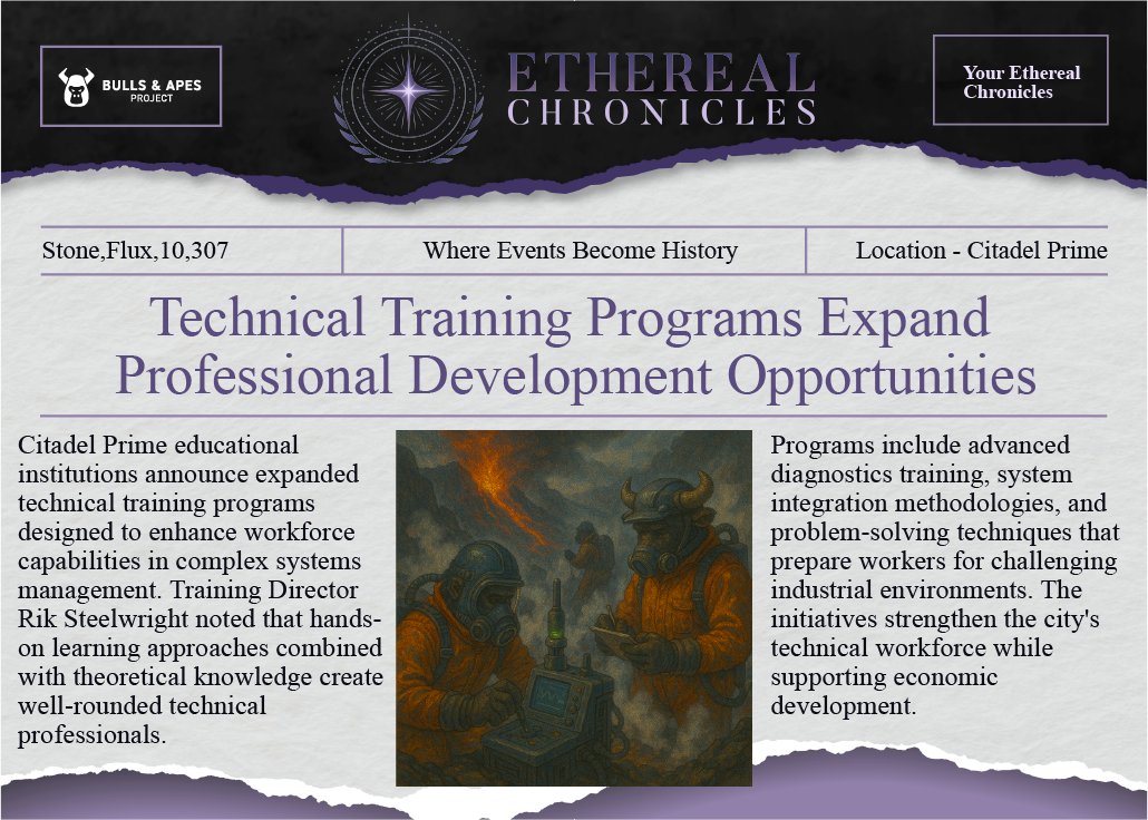 Workforce excellence through comprehensive training as Citadel Prime expands technical education programs that develop advanced professional capabilities.