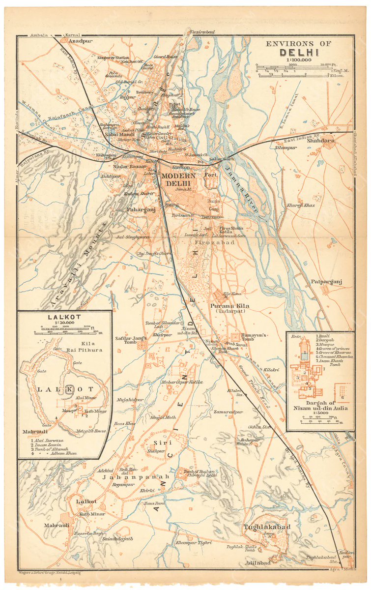 Why Delhi Floods? The 1807 and 1914 maps of #Delhi reveal various streams once drained water through area that are now heavily urbanized. The rough edges on these streams suggest their boundaries were formerly fuzzy &amp; ill-defined, permitting water to naturally flow and percolate.