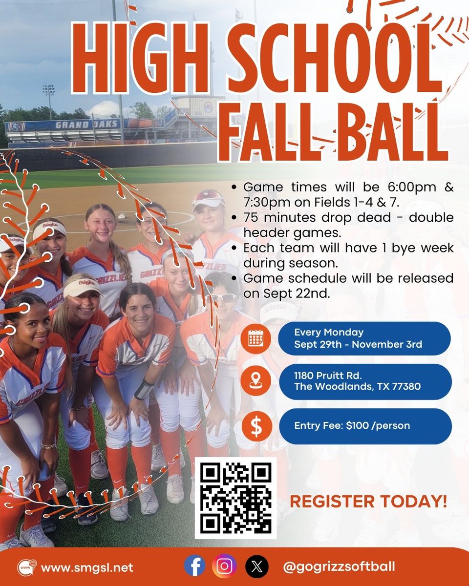 Fall Ball registration is open! 🍂🍁🥎