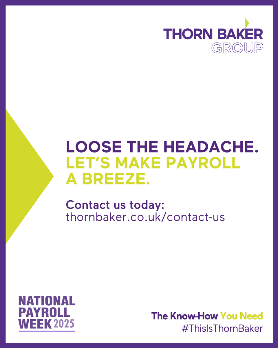 Week in, week out, our Payroll Team keep Thorn Baker moving. Timesheets checked. Pay done!

Looking for a recruitment partner who gets payroll right, every time? Let’s talk: obi41.nl/2uhd7xec
 
#NationalPayrollWeek #Recognition #PayrollProfessionals #Timesheets