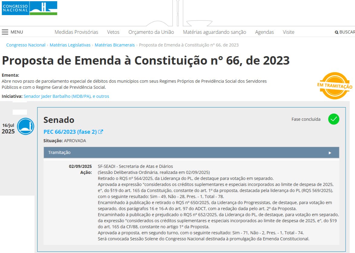 traderdocerrado's tweet photo. #PEC66/23 ("calote nos precatórios dos municípios e estados") aprovada em 2º turno pelo Senado tem previsão de promulgação dia 09/09
++A norma, que limita os pagamentos e acaba com o prazo p/ sua quitação, agrava a situação dos credores de precatórios, que ja sofriam com atrasos https://t.co/w2FuwfE3uk