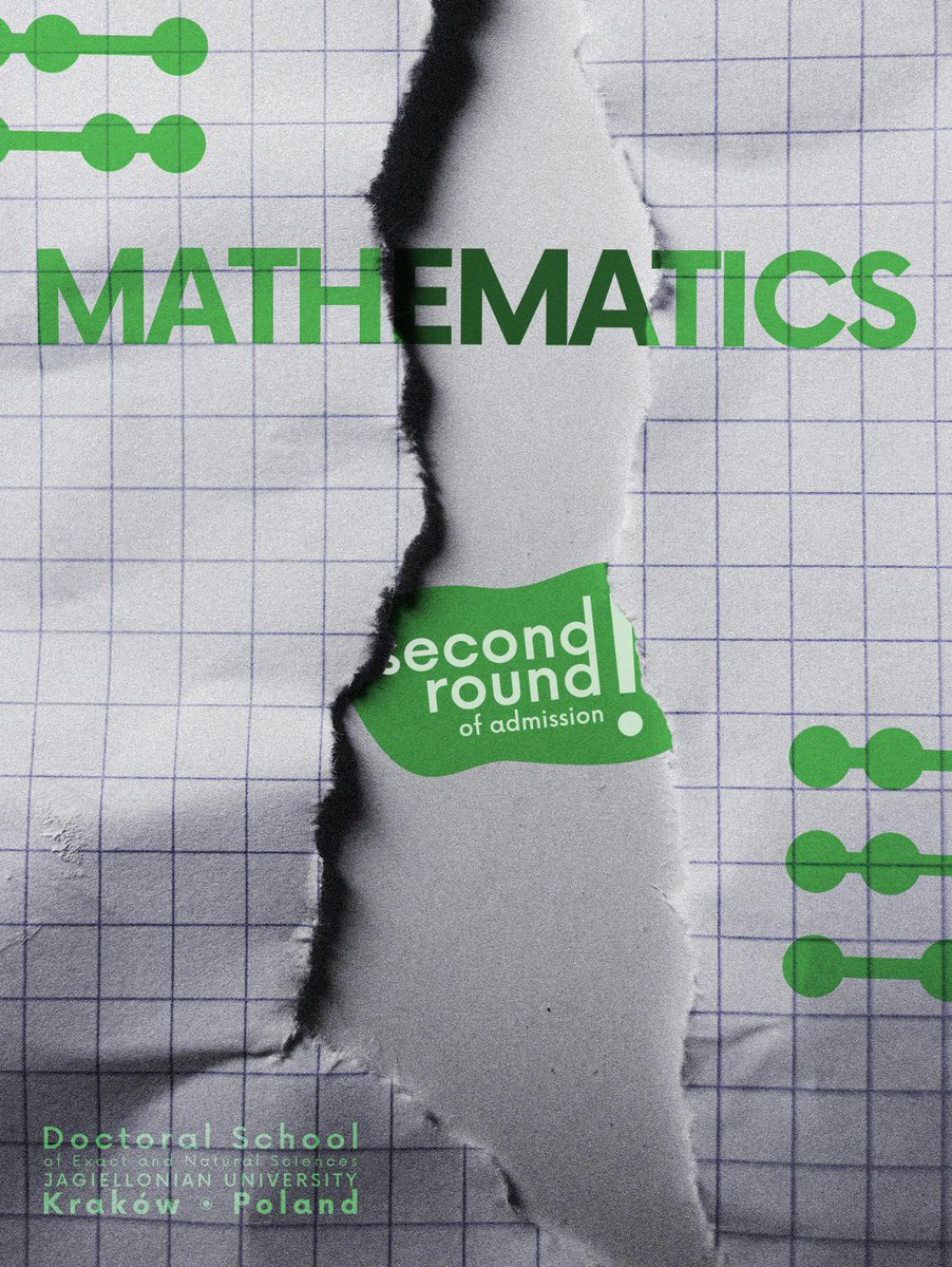 science_PhD_UJ's tweet image. Extra admission to our #PhDProgram in 🧮 Mathematics is OPEN!
Ready to dive into deep research &amp;amp; tackle complex problems?
🗓️ Apply by: Sept 8
 Exams: Sept 10–11
👉 science.phd.uj.edu.pl/join/

#PhDMath #Admissions #STEM #MathResearch #DoctoralProgram #PhDopportunity @JagiellonskiUni