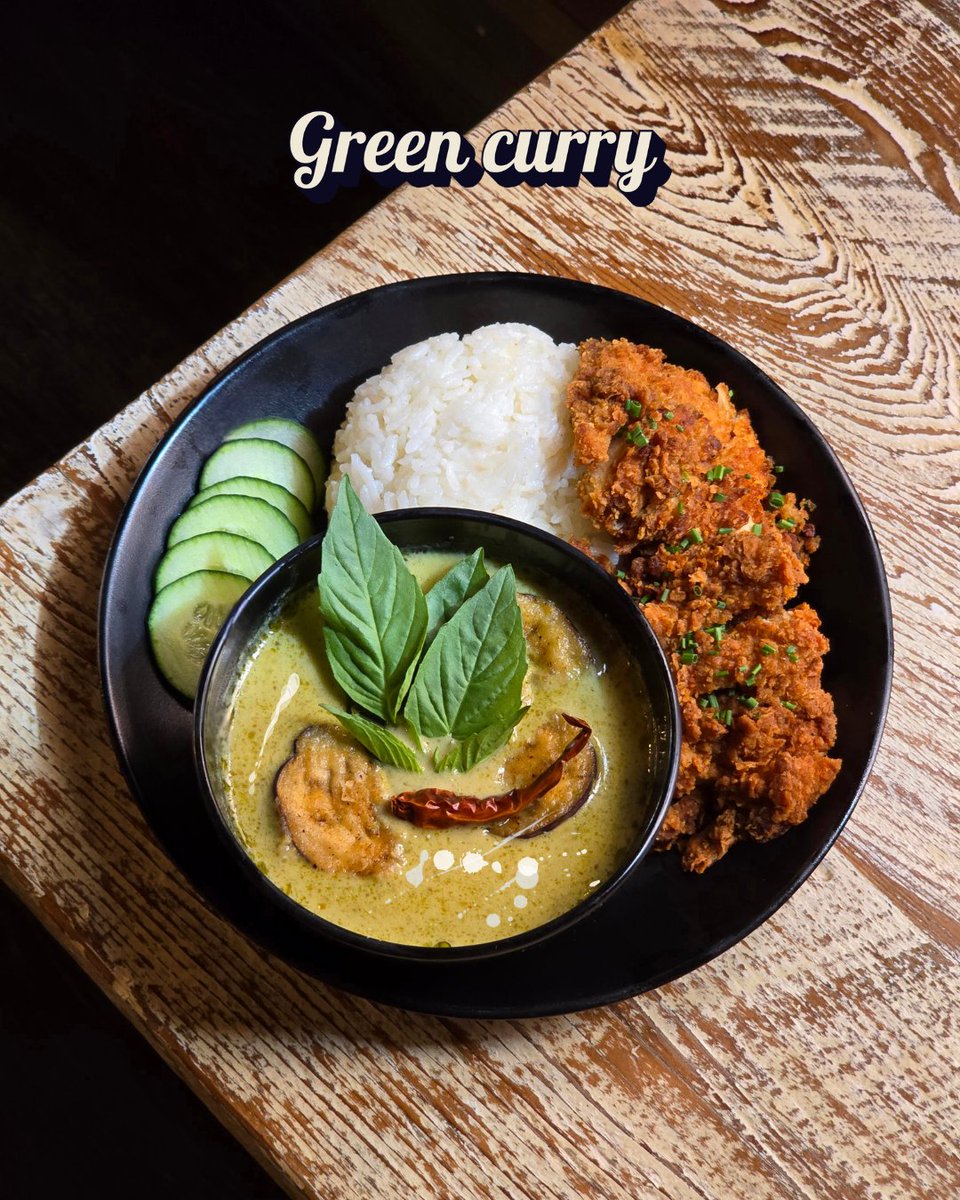 Experience a taste of Thailand with our new Green Curry. Made with a creamy coconut milk base, vibrant green chilies, and fresh herbs, it's a flavor explosion in every spoonful.