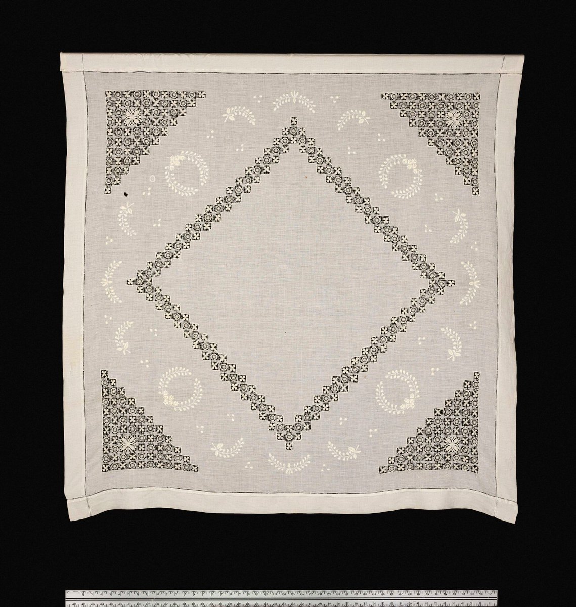CtrKnitCrochet's tweet image. Today's @seamcollective prompt is #Warped, so let's dive into a technique called #openwork or #PulledThread. In this technique, precise cutting and pulling of the #warp and #weft threads of a fabric creates the incredible design shown here. Learn more at our link in bio!