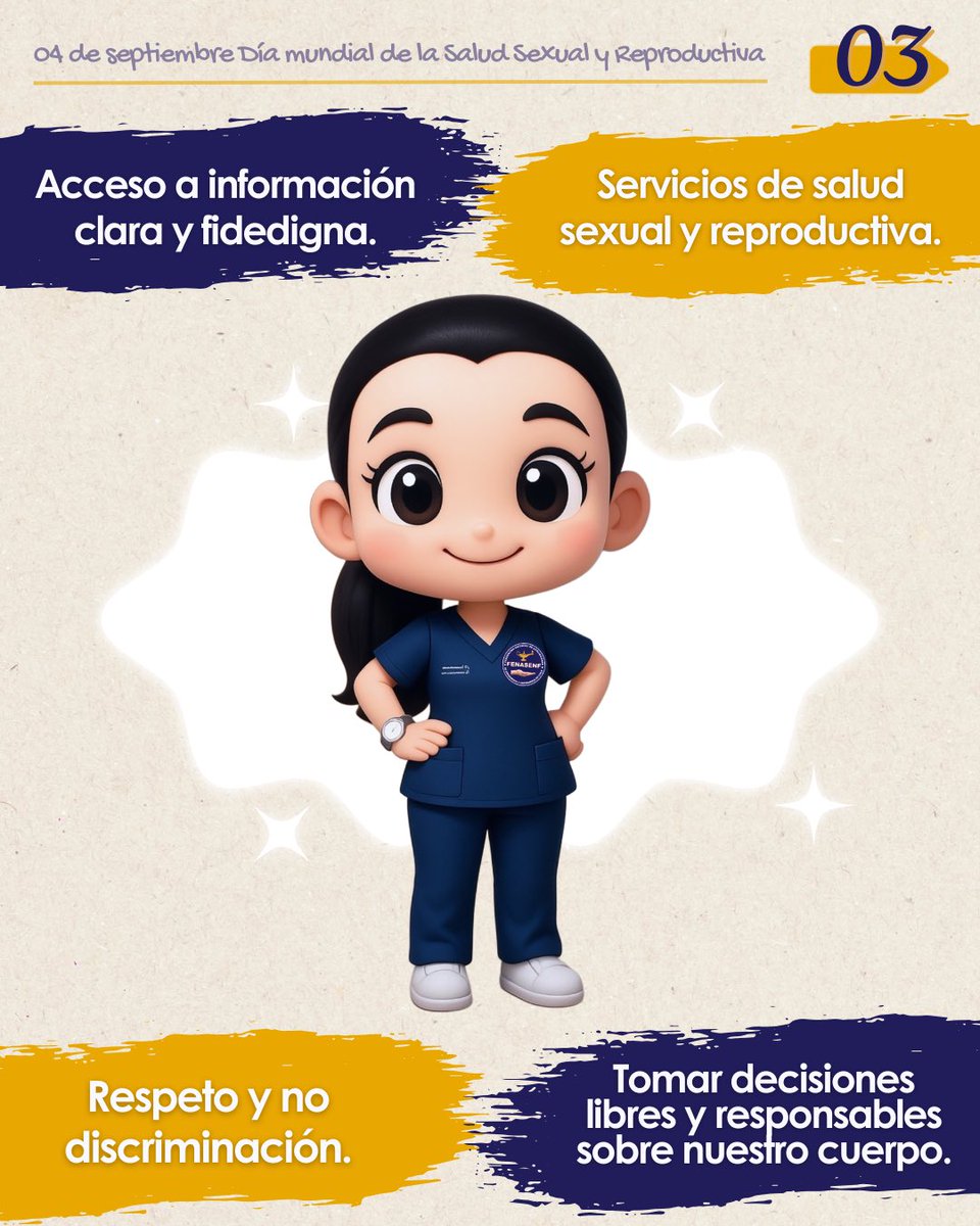 💜✨ Desde el Depto de Género en el Día Mundial de la Salud Sexual y Reproductiva enfatizamos que salud sexual es un derecho humano.
🧬 Las enfermeras y enfermeros entregamos prevención y promoción en cada educación sexual integral a niños, niñas y adolescentes.
#SaludSexual