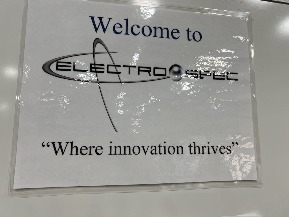 Electro_Spec's tweet photo. A lot of people might walk right by this sign in our facility and not think much of the words. 

But it’s been a long road to being able to claim that Electro-Spec is where innovation thrives.  Keep reading👇 https://t.co/3jZbAyw7n7