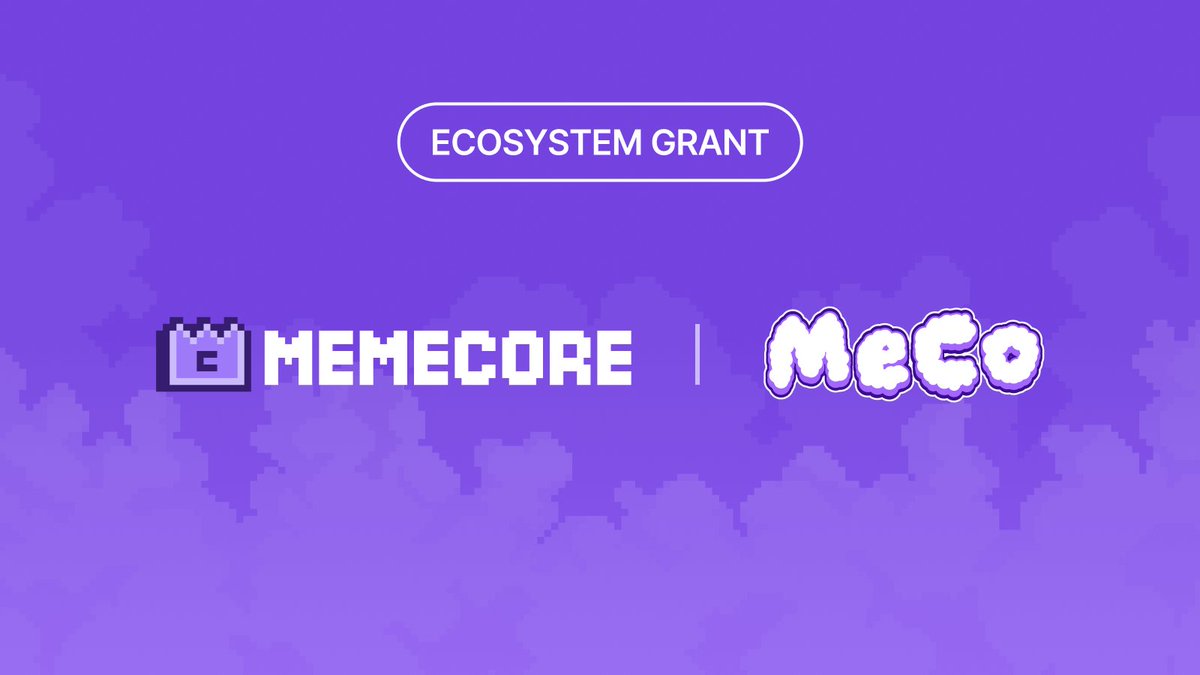 MeCo is now officially part of MemeCore’s Ecosystem Grants Program!

This milestone empowers us to push our mission forward.
Together with <a href="/MemeCore_ORG/">MemeCore Community</a>, we’re building at the frontlines of expanding the meme ecosystem. 

Send, Smile, #MeCo