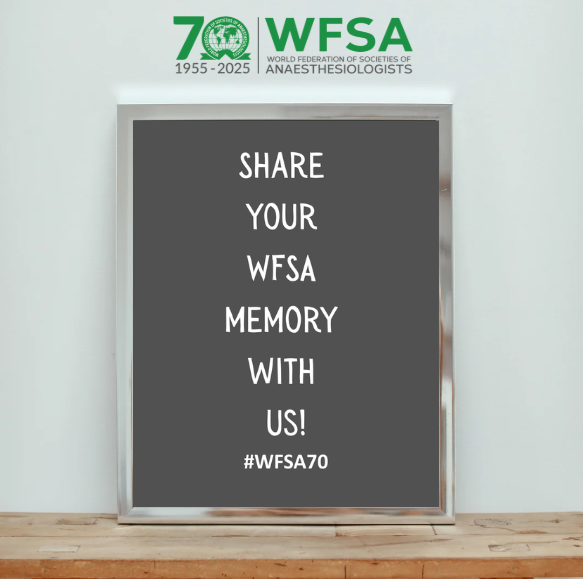 wfsaorg's tweet photo. On 9 September 2025, WFSA turns 70 ! 🎉
Since 1955 we’ve united anaesthesiologists worldwide to advance safe anaesthesia, training, and advocacy.
Got a memory with WFSA? Share it, tag us, and use #WFSA70 to celebrate with us! https://t.co/ehUIuOT1vd