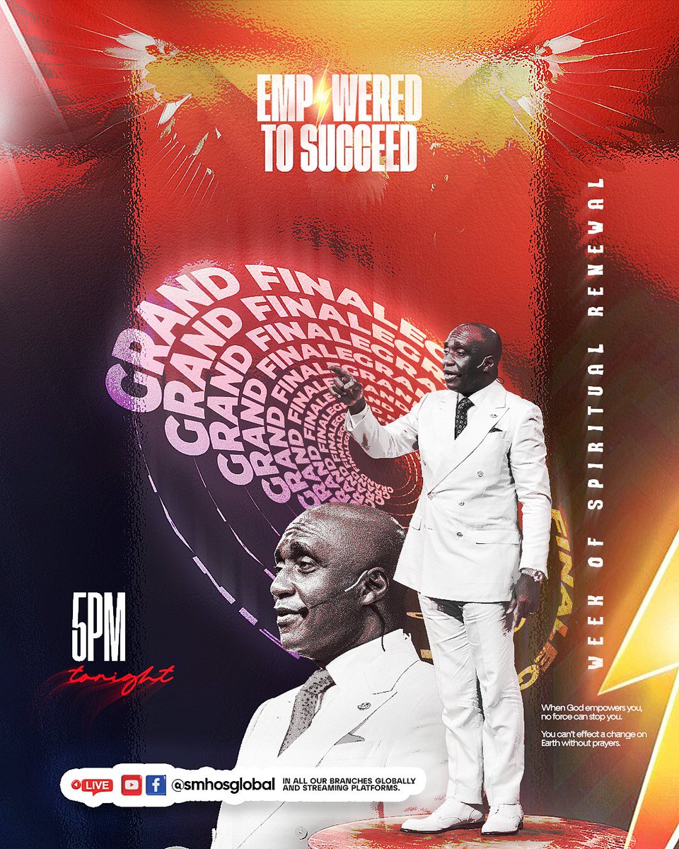 smhosglobal's tweet photo. The GRAND FINALE is here! 
Empowered to succeed, unstoppable by any force. See you tonight at 5PM.

#WOSR #SMHOS #smhosglobal https://t.co/3srZkc5Gfy