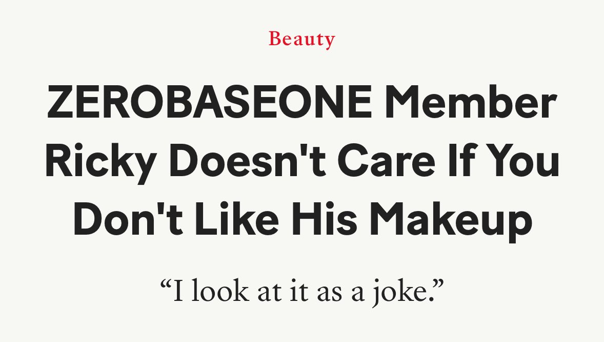 0520RICKY's tweet image. THIS HEADLINE HE DGAF ABOUT YOUR OPINIONS