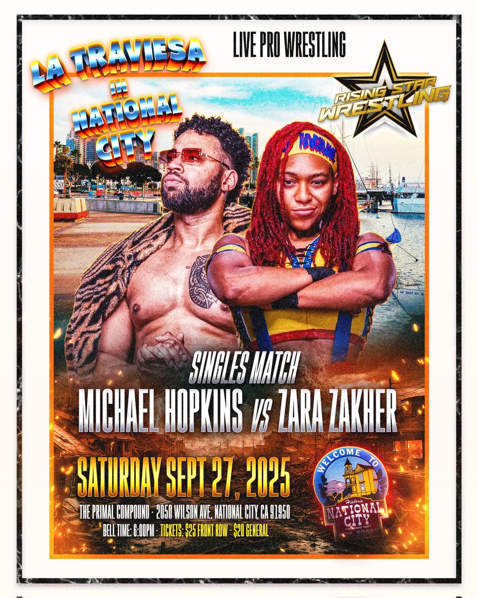 Unfortunately, Zayda Steel will be unable to compete on September 27th. Zara Zakher will now be taking on MICHAEL HOPKINS in what is sure to be an exciting match between teacher and student.

events.humanitix.com/latraviesa