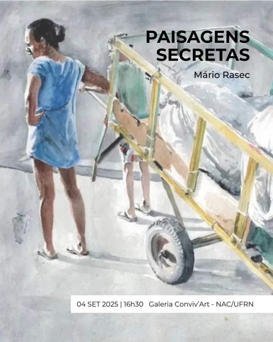 Nesta quinta-feira (4) o NAC inaugura a exposição Paisagens Secretas, do artista Mário Rasec, na Galeria Conviv’Art. As obras revelam cenas que passam despercebidas em meio à rotina na cidade, e retratam lugares conhecidos de Parnamirim e Natal, como ruas, avenidas e praias.