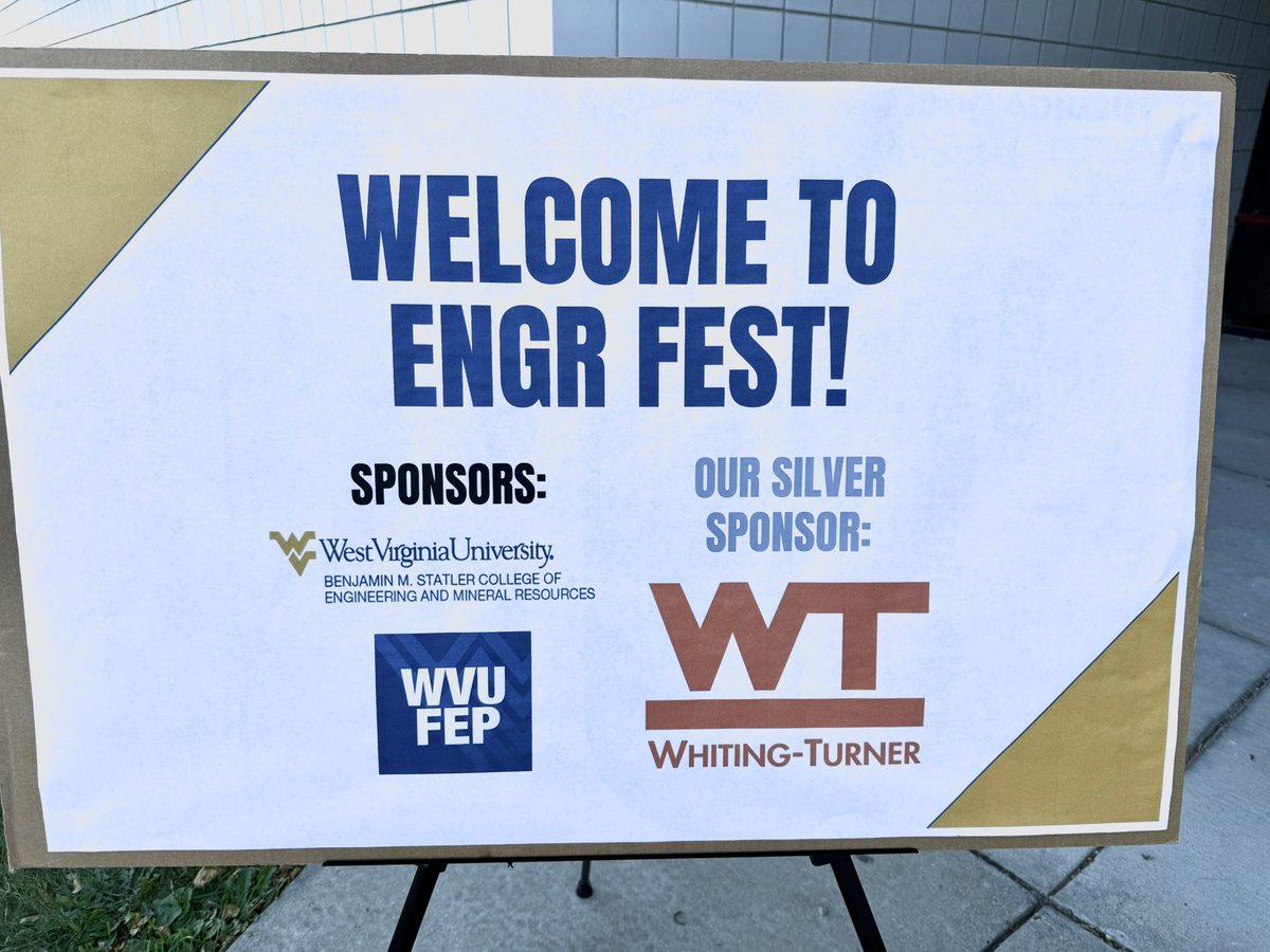 It was great to see our students actively participating during the 2025 <a href="/wvustatler/">WVU Statler College</a> EngineerFEST. Thanks to our FEP faculty &amp; staff for organizing the event and to Whiting-Turner for sponsoring this year's EngineerFEST and for their ongoing support of our college #LetsGo