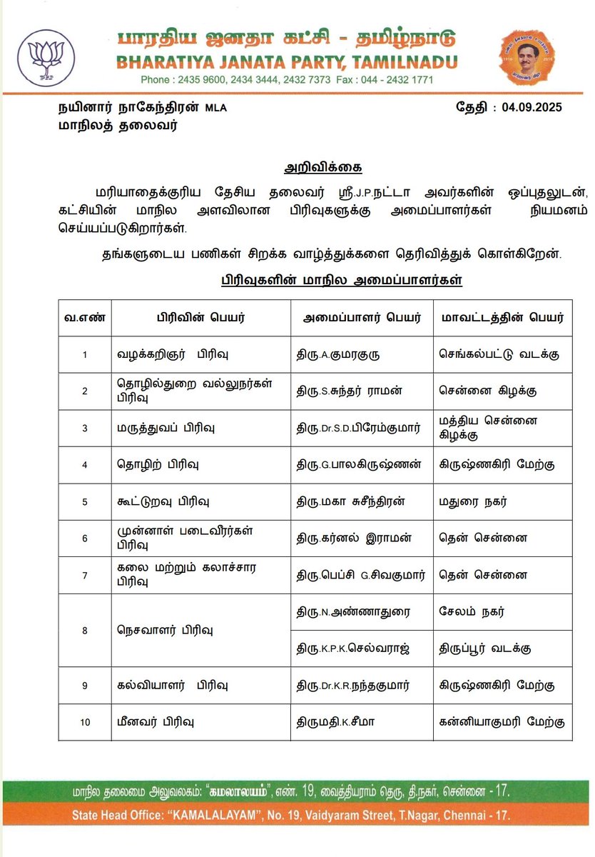 BJP Tamilnadu tweet media