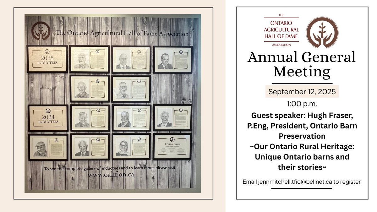 Our AGM is coming up this Friday, September 12 at 1:00pm. Members can register to receive the link to attend this virtual meeting by Emailing jennmitchell.tfio@bellnet.ca.

Not a member?  Take out out lifetime membership today: bit.ly/44kkmd2