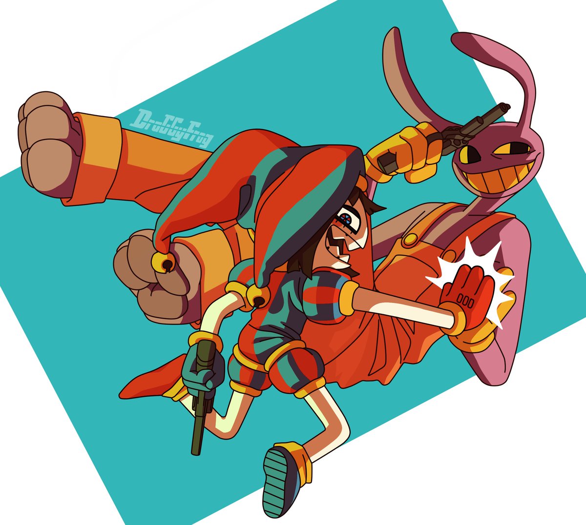 I'm away now, I can only do simple art
I hope they will have a happy ending
#TADC #TheAmazingDigitalCircus #Jax #Pomni #funnybunny