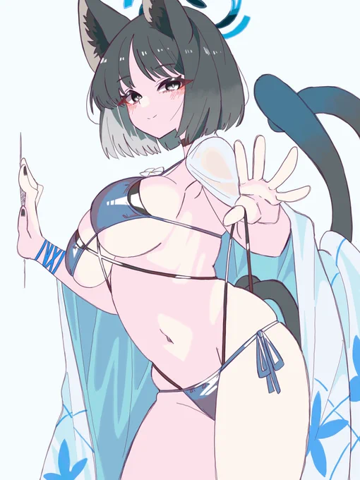 猫と紐 #キキョウ