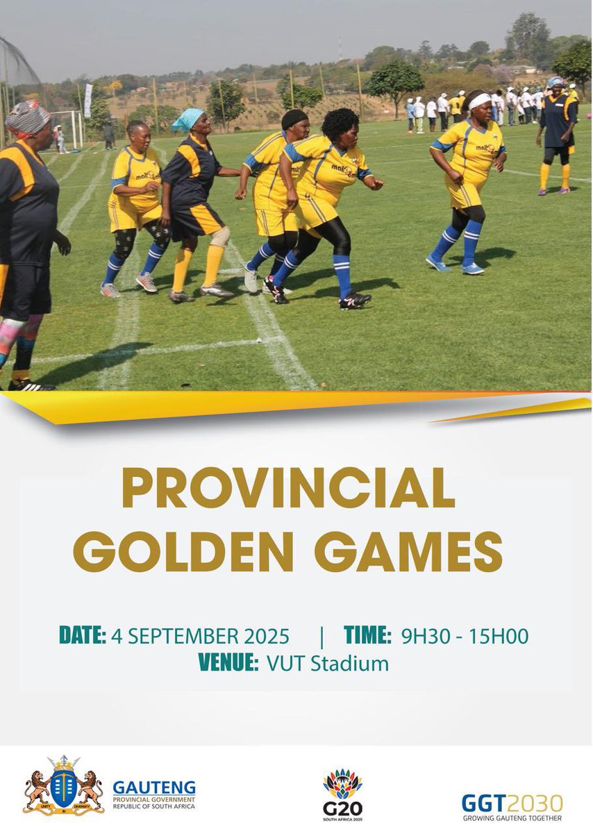 gpgSocDev's tweet image. Day 2 of the #GoldenGames: Senior citizens shine at Isak Steyl Stadium, Vanderbijlpark! Age is just a number! Unity, energy &amp;amp; passion for sports #ActiveAgeing #AsibeHealthyGP #60PlusMatters"