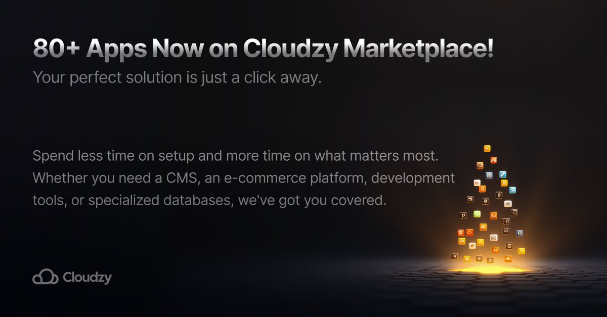 cloudzyvps's tweet image. 80+ Apps Now on Cloudzy Marketplace!  
Here’s why you’ll love our upgraded Marketplace:  
1) Instant Deployment 
2) Scalable Solutions 
3) Cost-Effective &amp;amp; Convenient  
Ready to build something amazing? Dive into the #Cloudzy Marketplace today!
cloudzy.com/marketplace