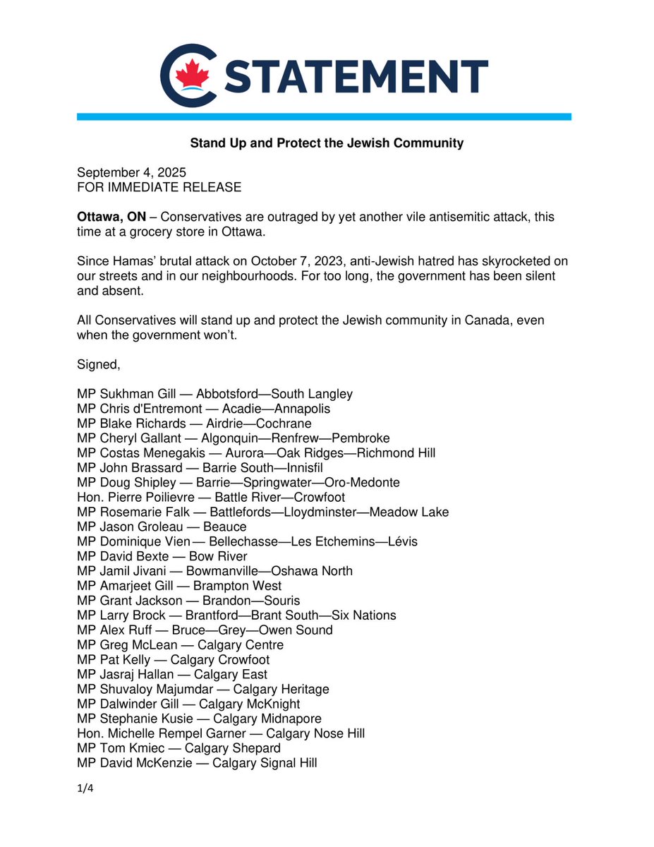 MelissaLantsman's tweet photo. All Conservatives will stand up and protect the Jewish community in Canada, even when the government won't. https://t.co/gZHT7bFJpJ