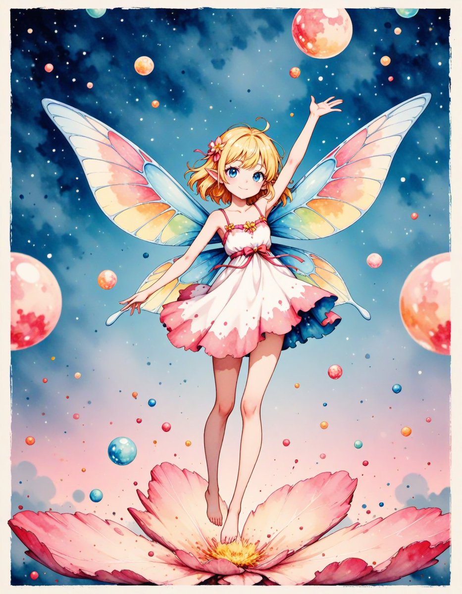 おは妖精。 fairy on flower.
#AI妖精部