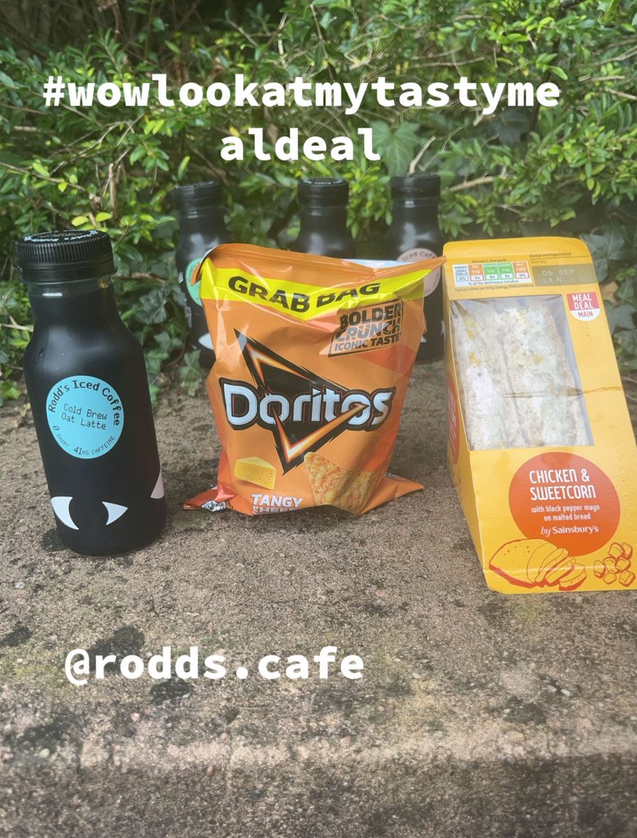 Got a rodds meal deal😁
<a href="/rodds_cafe/">Roddscafe</a> 
#wowlookatmytastymealdeal