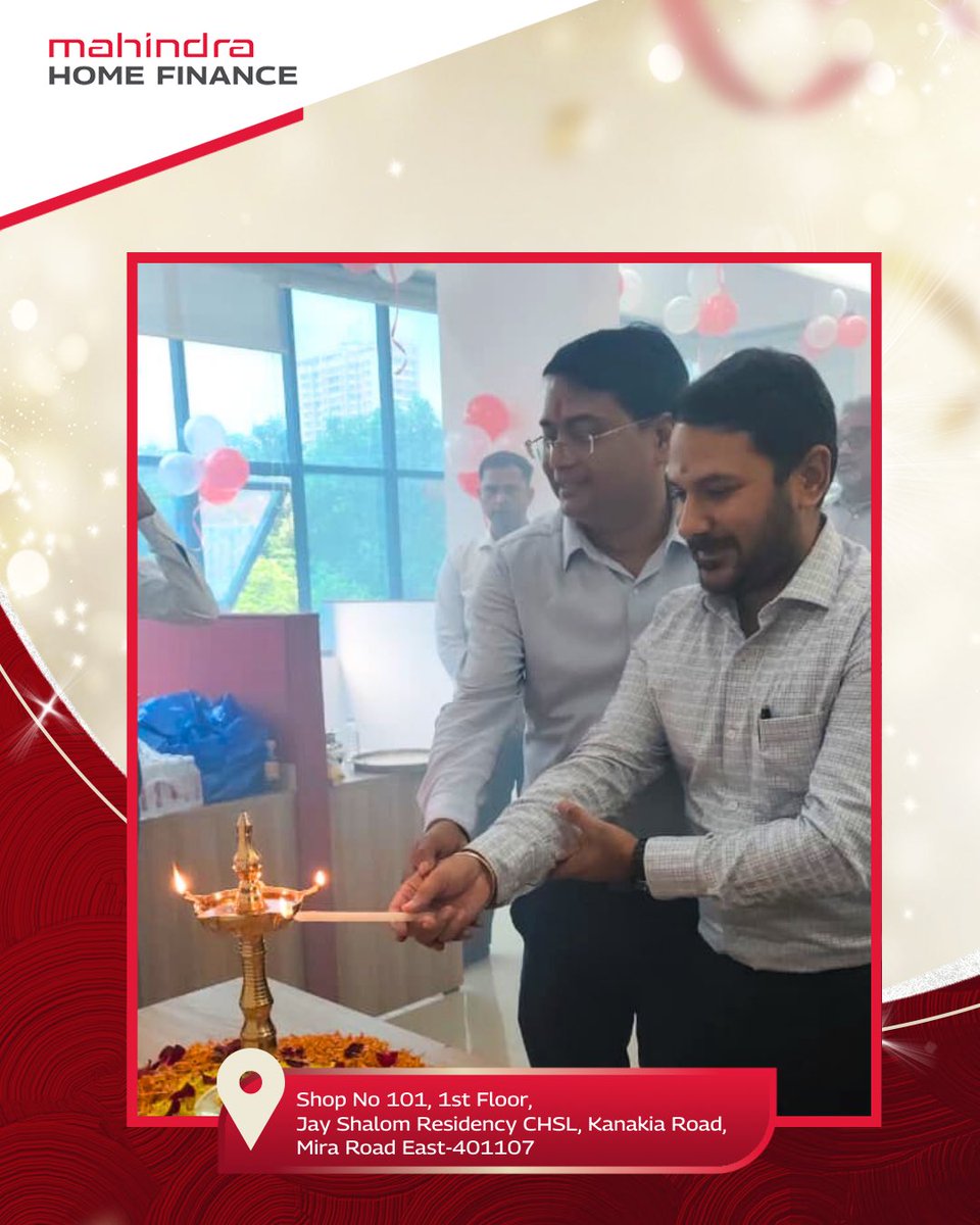 MahindraHomeFin's tweet image. Hello Mumbaikars! 

We’re proud to announe 
our new #MiraRoad branch now open in #Mumbai!

To know more about this post: linkedin.com/posts/mahindra…

#MahindraHomeFinance #TogetherWeRise #NewBranch #BranchOpening #HomeLoanExperts #DreamBig #HomeLoans #HousingLoans #MahindraRise