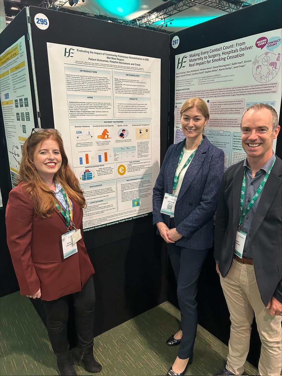 fitzers2000's tweet photo. Delighted to display our poster 'Evaluation on the impact of community pulmonary rehab in the Midwest' at @HSE IntegratedCare Conference2025 @cunneensa @DrRachelMc @maire_curran @sinead_donohue @NCPRespiratory1 #pulmonaryrehab Collaboration of #chronicdisease + #PublicHealth https://t.co/KzUX0Ov2zM