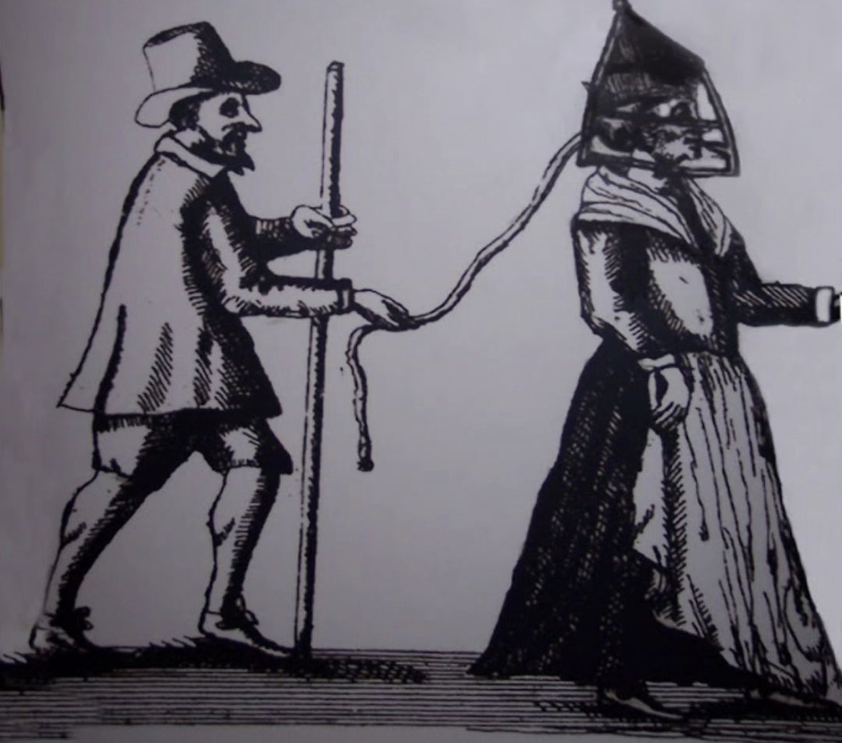 During the middle ages, talkative women were punished by being forced to wear metal cages on their heads.