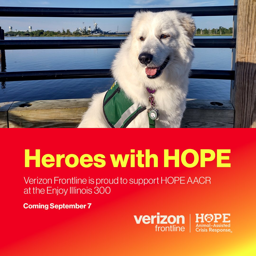 Verizon Frontline (@vzfrontline) on Twitter photo Verizon Frontline is proud to partner with <a href="/HopeAACR/">HOPE AACR</a> as they offer unconditional presence and comfort to brave first responders and their families at this weekend’s <a href="/NASCAR/">NASCAR</a> Enjoy Illinois 300 <a href="/WWTRaceway/">WWT Raceway</a>—and beyond.
Learn more about their inspiring work: vzbiz.biz/47r5MnR Verizon Frontline is proud to partner with <a href="/HopeAACR/">HOPE AACR</a> as they offer unconditional presence and comfort to brave first responders and their families at this weekend’s <a href="/NASCAR/">NASCAR</a> Enjoy Illinois 300 <a href="/WWTRaceway/">WWT Raceway</a>—and beyond.
Learn more about their inspiring work: vzbiz.biz/47r5MnR